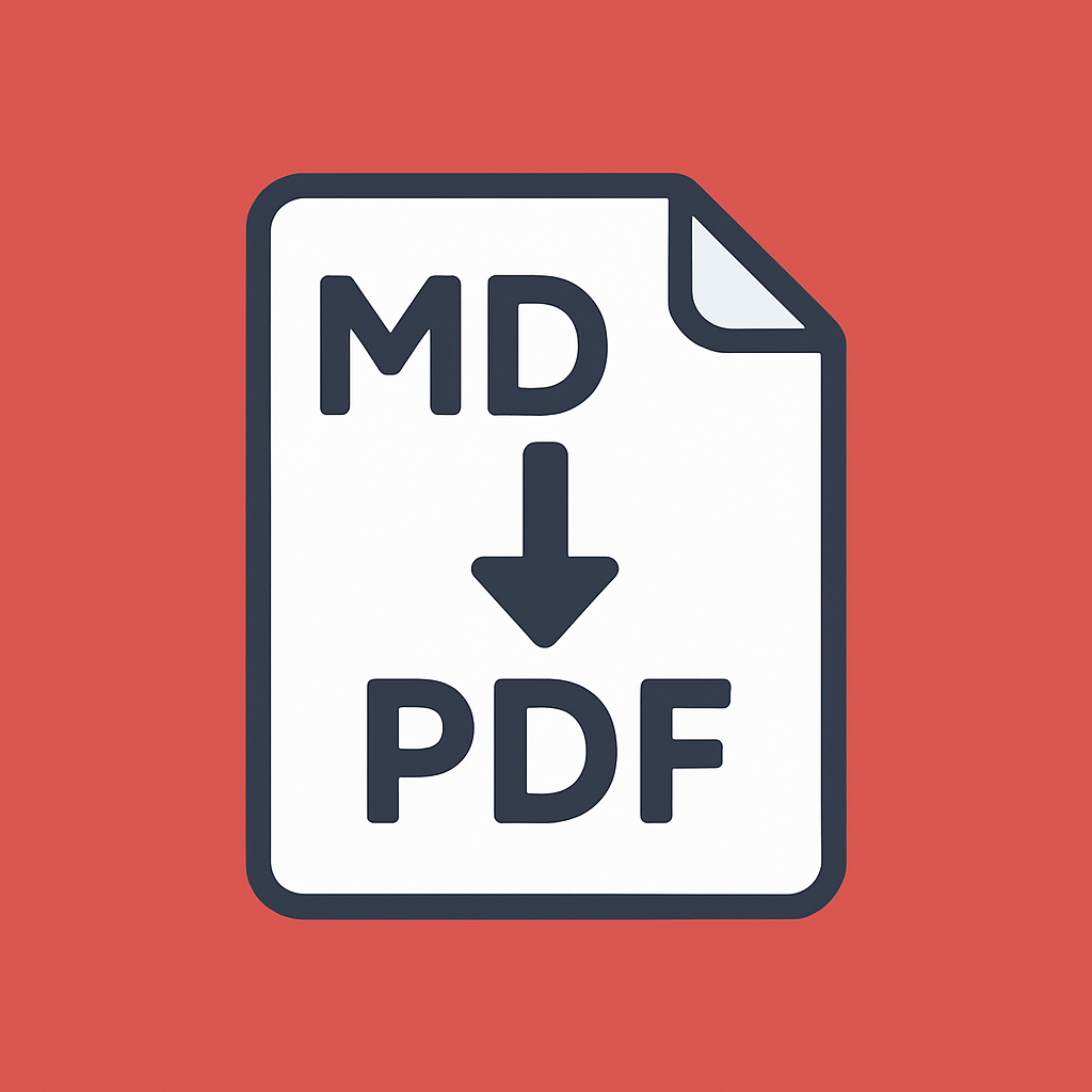 Convert Markdown to PDF Icon